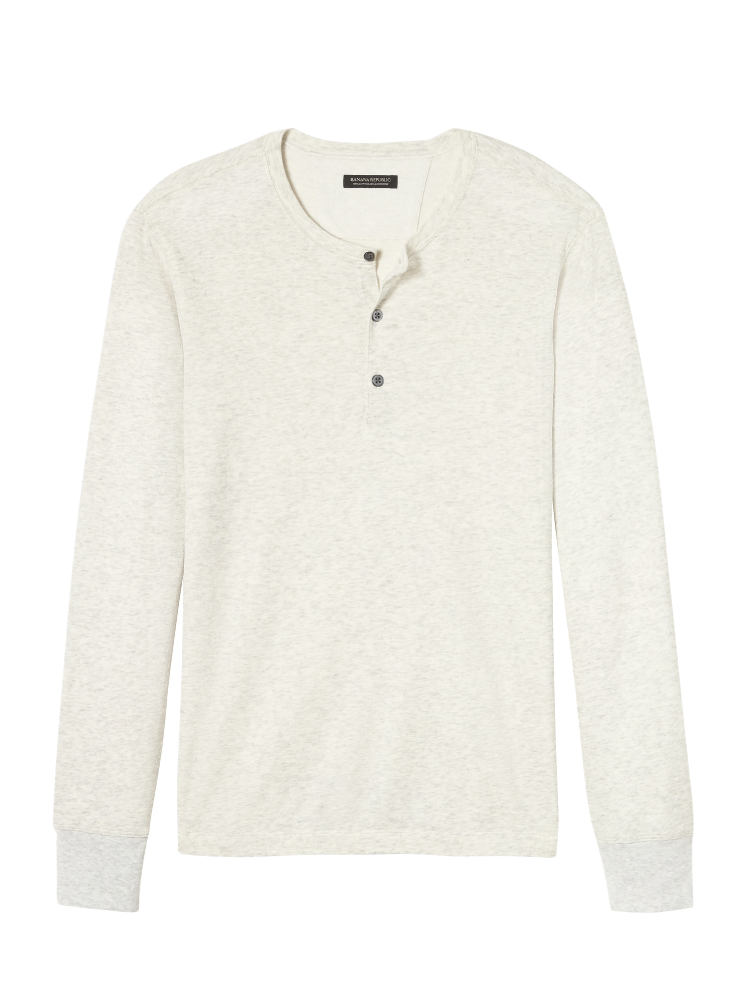 Cotton Cashmere Long-Sleeve Henley