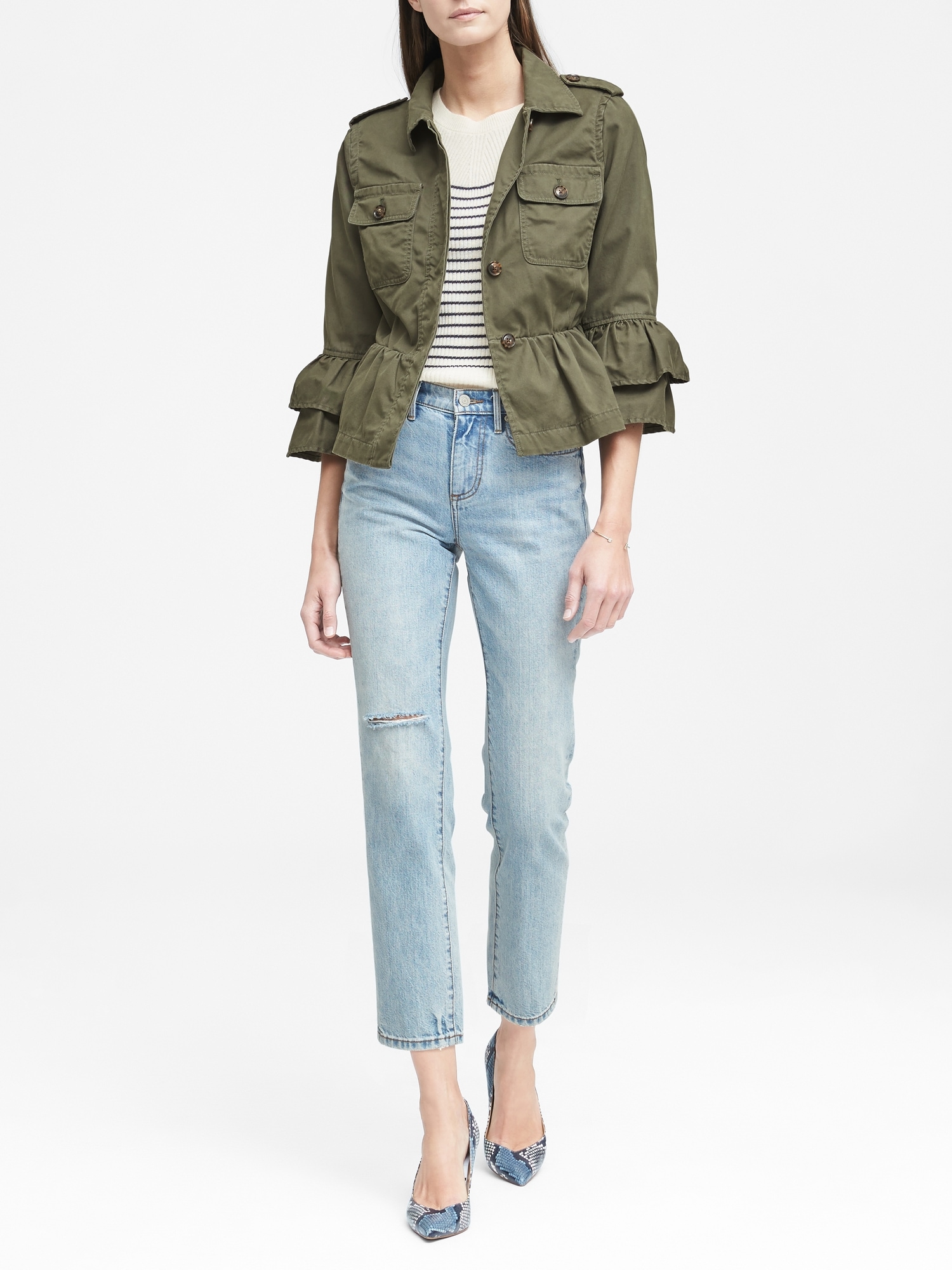 Peplum Utility Jacket