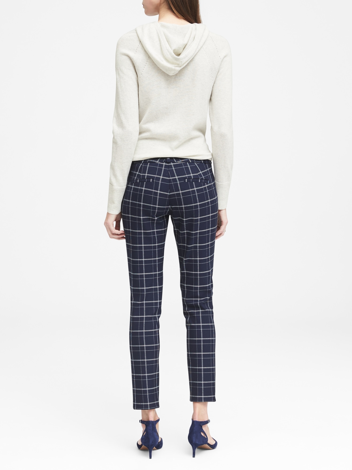 Sloan Skinny-Fit Plaid Ankle Pant