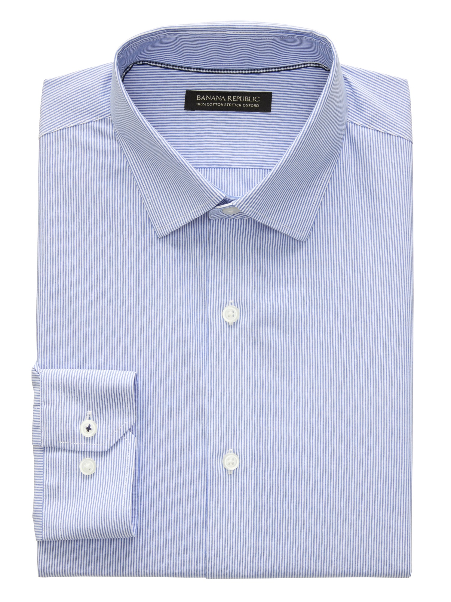 Camden Standard-Fit Non-Iron Stretch Stripe Shirt | Banana Republic