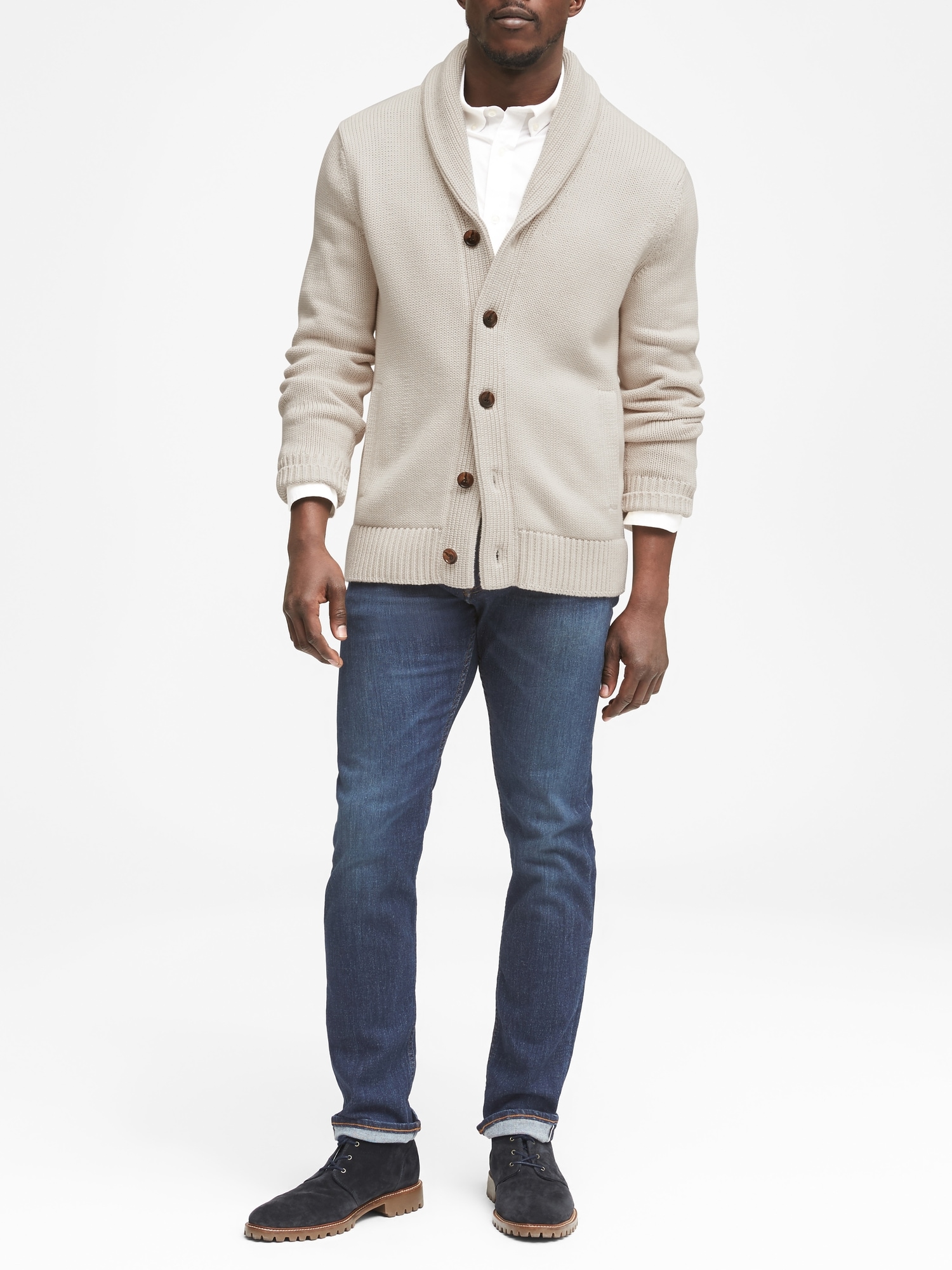 SUPIMA® Cotton Shawl-Collar Cardigan | Banana Republic