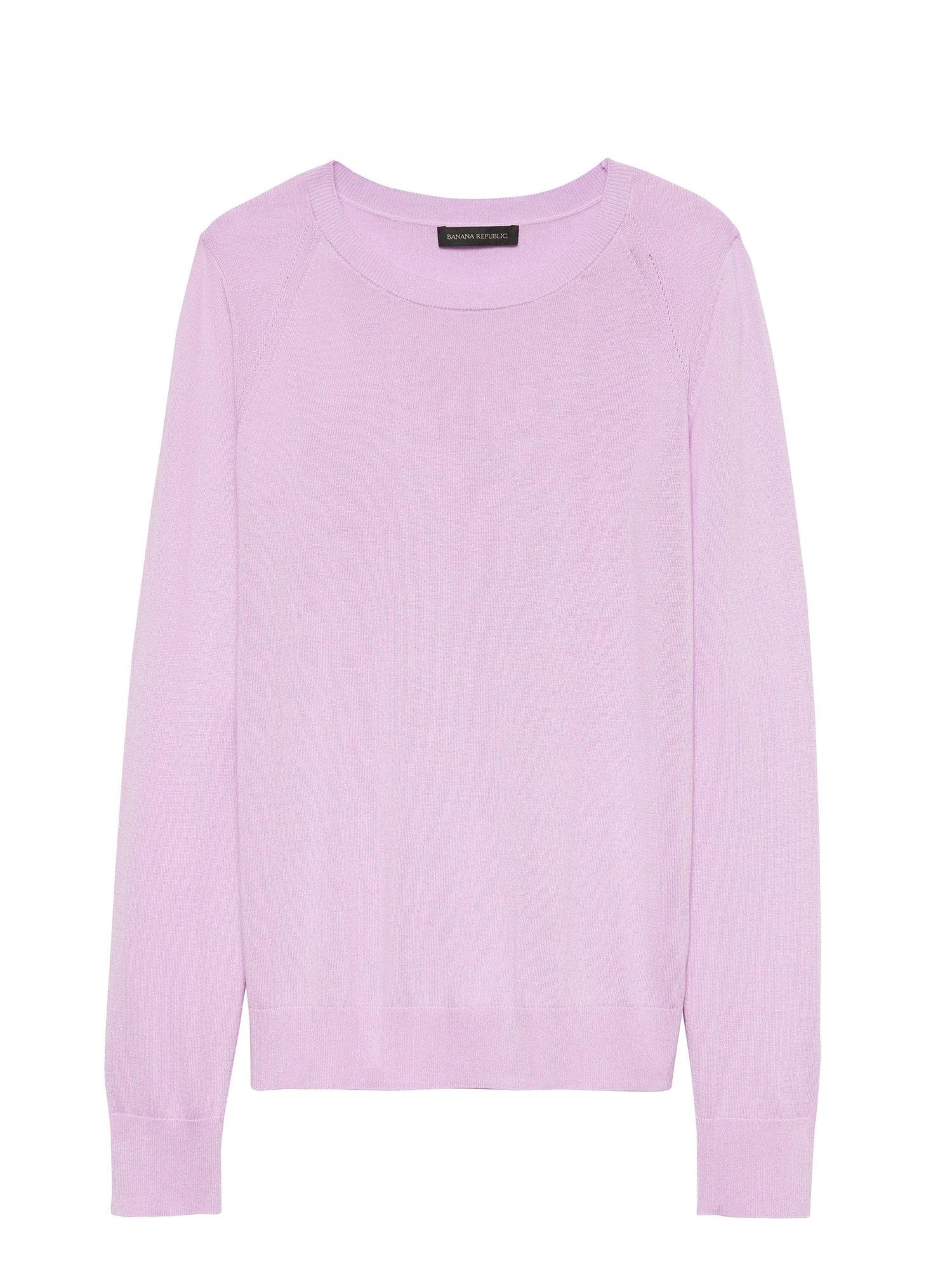 Silk-Cotton Crew-Neck Sweater | Banana Republic