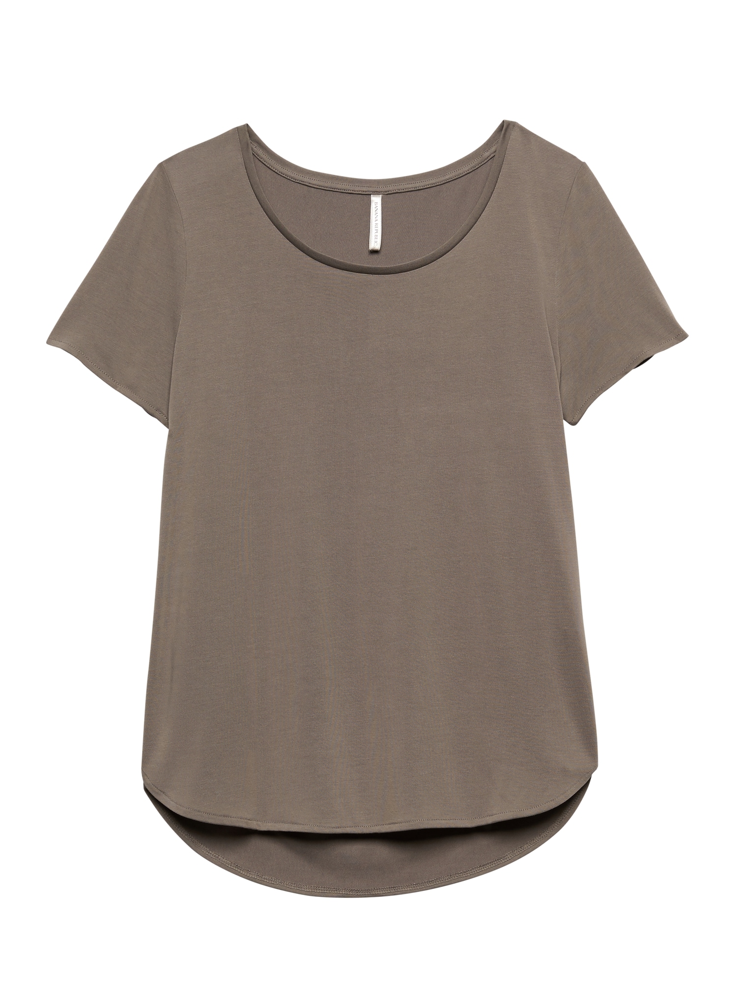 Sandwash Modal Blend Scoop-Neck T-Shirt