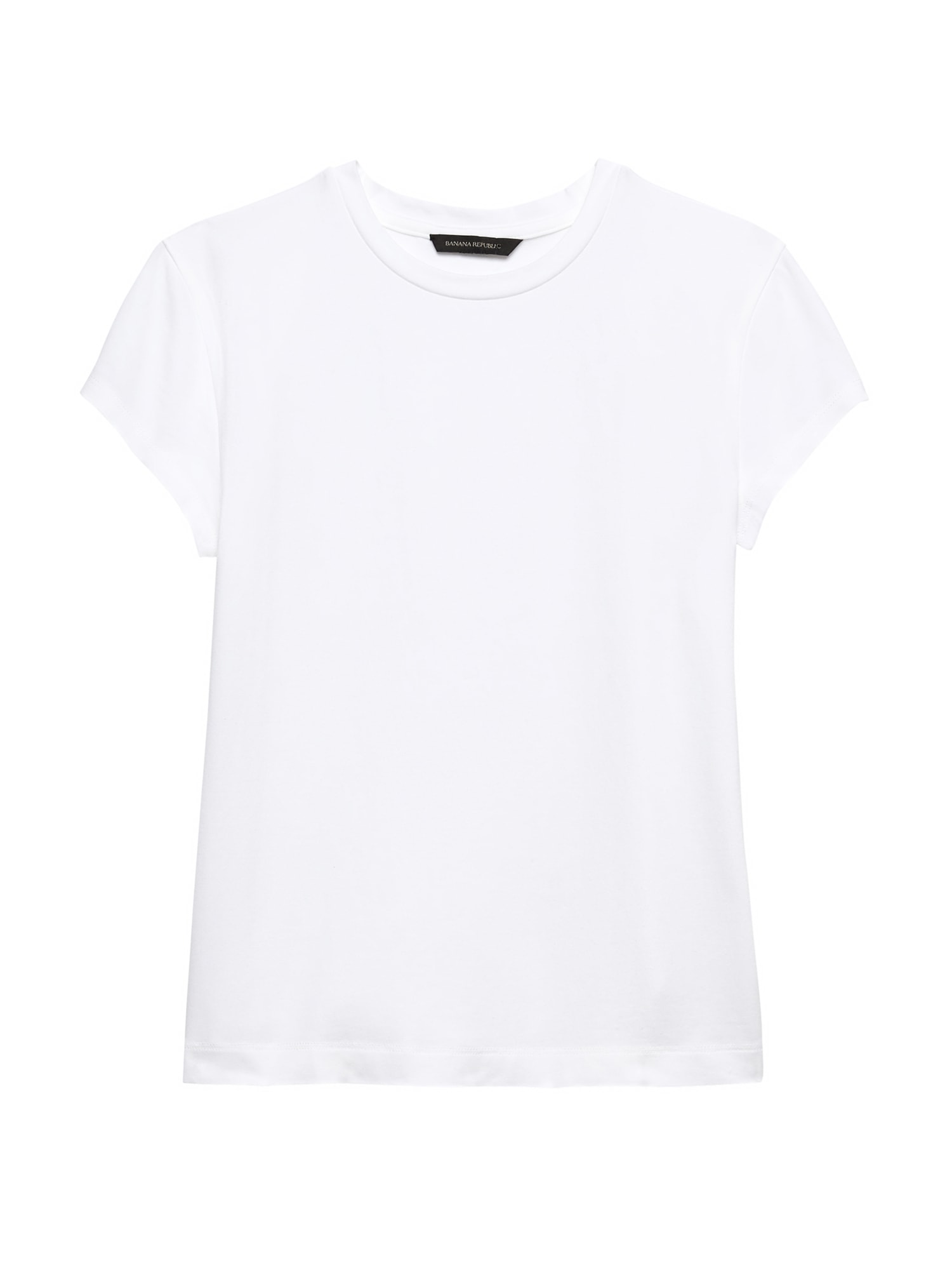 Stretch Cotton-Modal Cropped T-Shirt