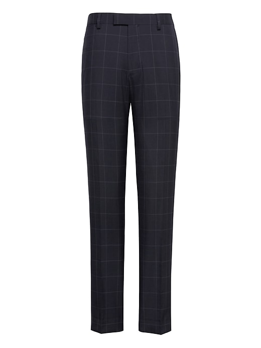 Banana Republic Tapered Navy Smart-Weight Performance Wool Blend Suit Pant. 1