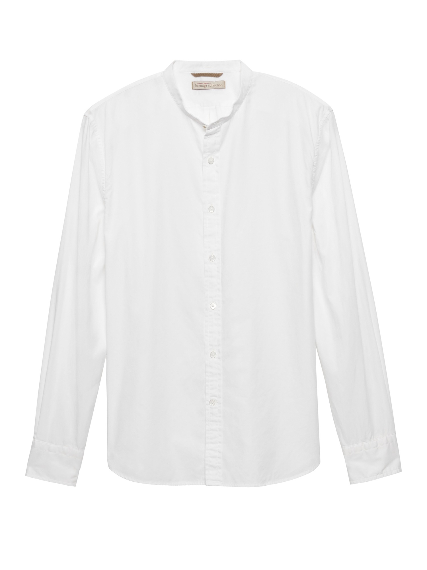 Heritage Grant Slim-Fit Cotton-Stretch Banded-Collar Shirt