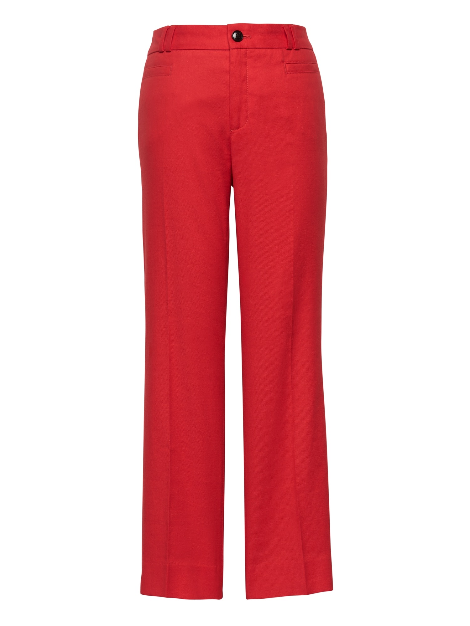Petite Logan Trouser-Fit Cropped Stretch Linen-Cotton Pant | Banana ...