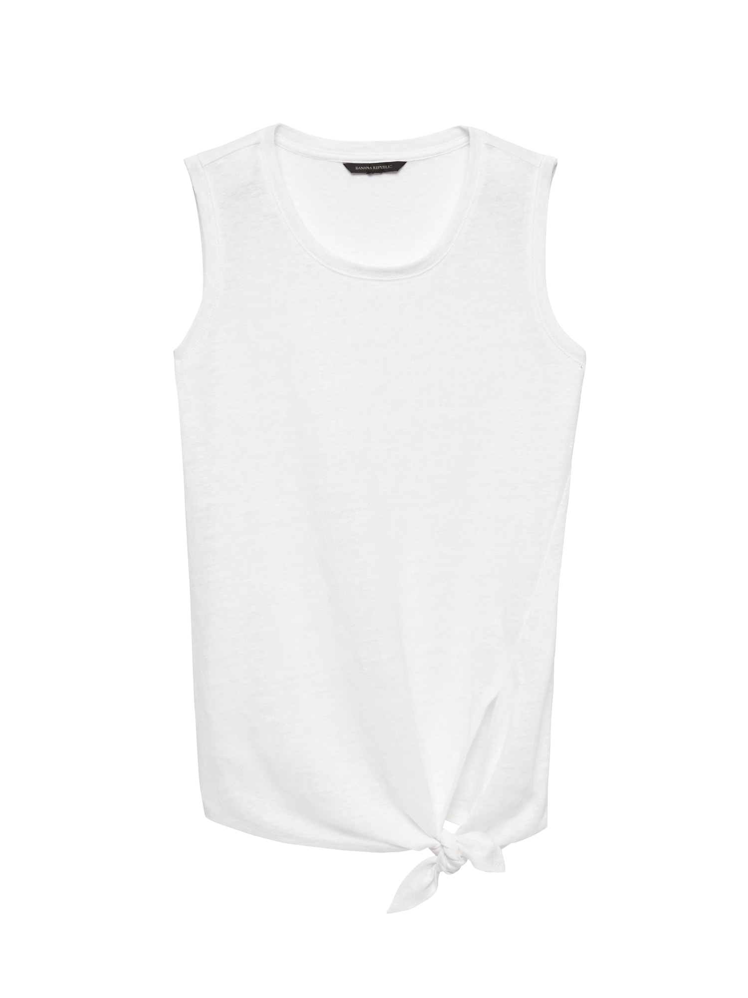 Linen TieFront Tank Banana Republic