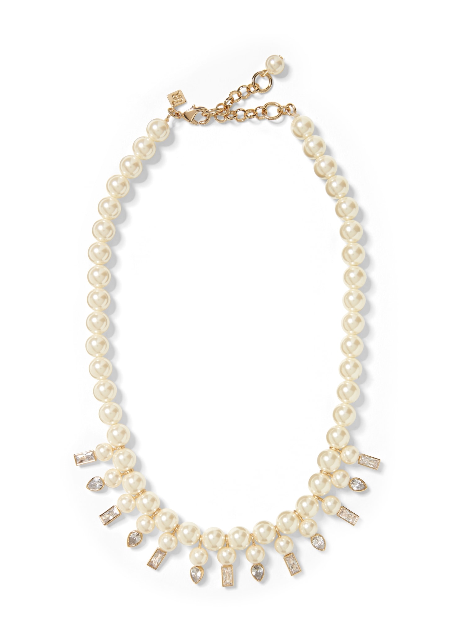 Geo Stone Pearl Necklace