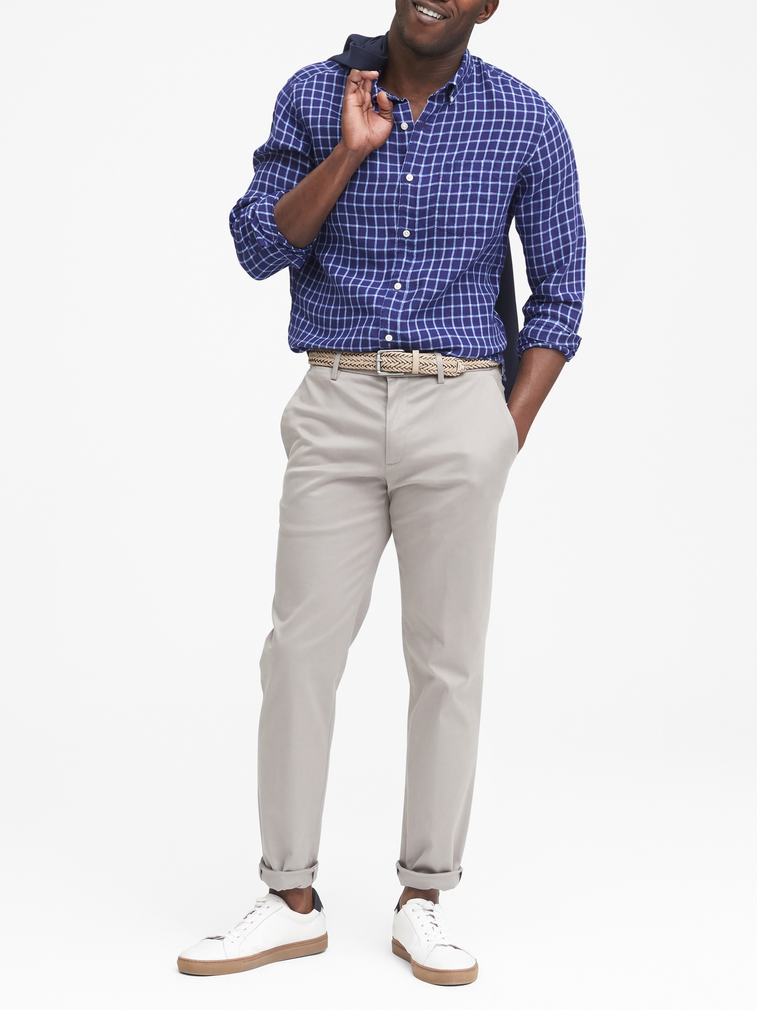 Camden Standard-Fit Check Linen Shirt