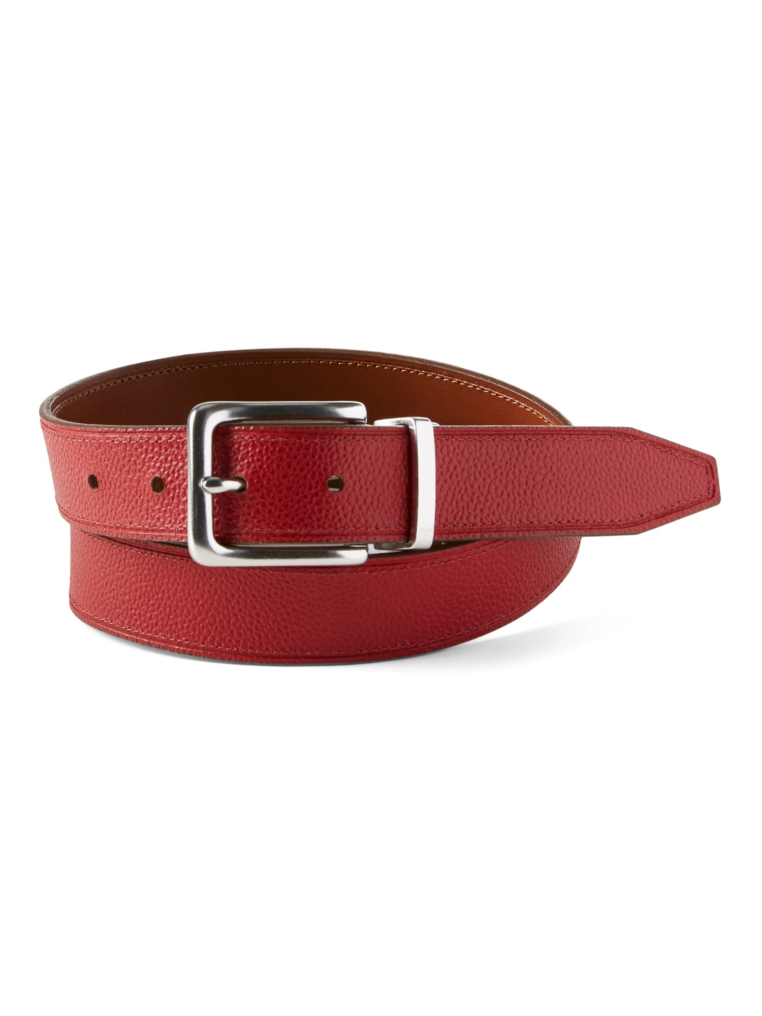 Pop Color Reversible Italian Leather Belt