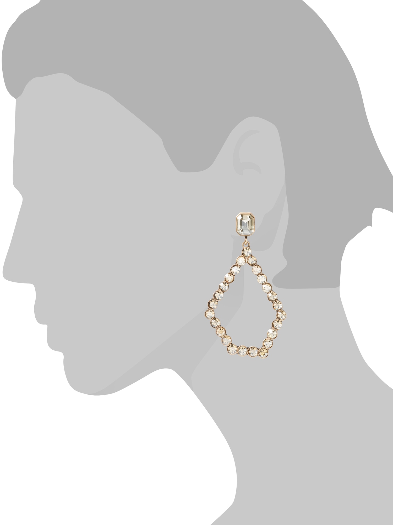 Jeweled Open Statement Earring