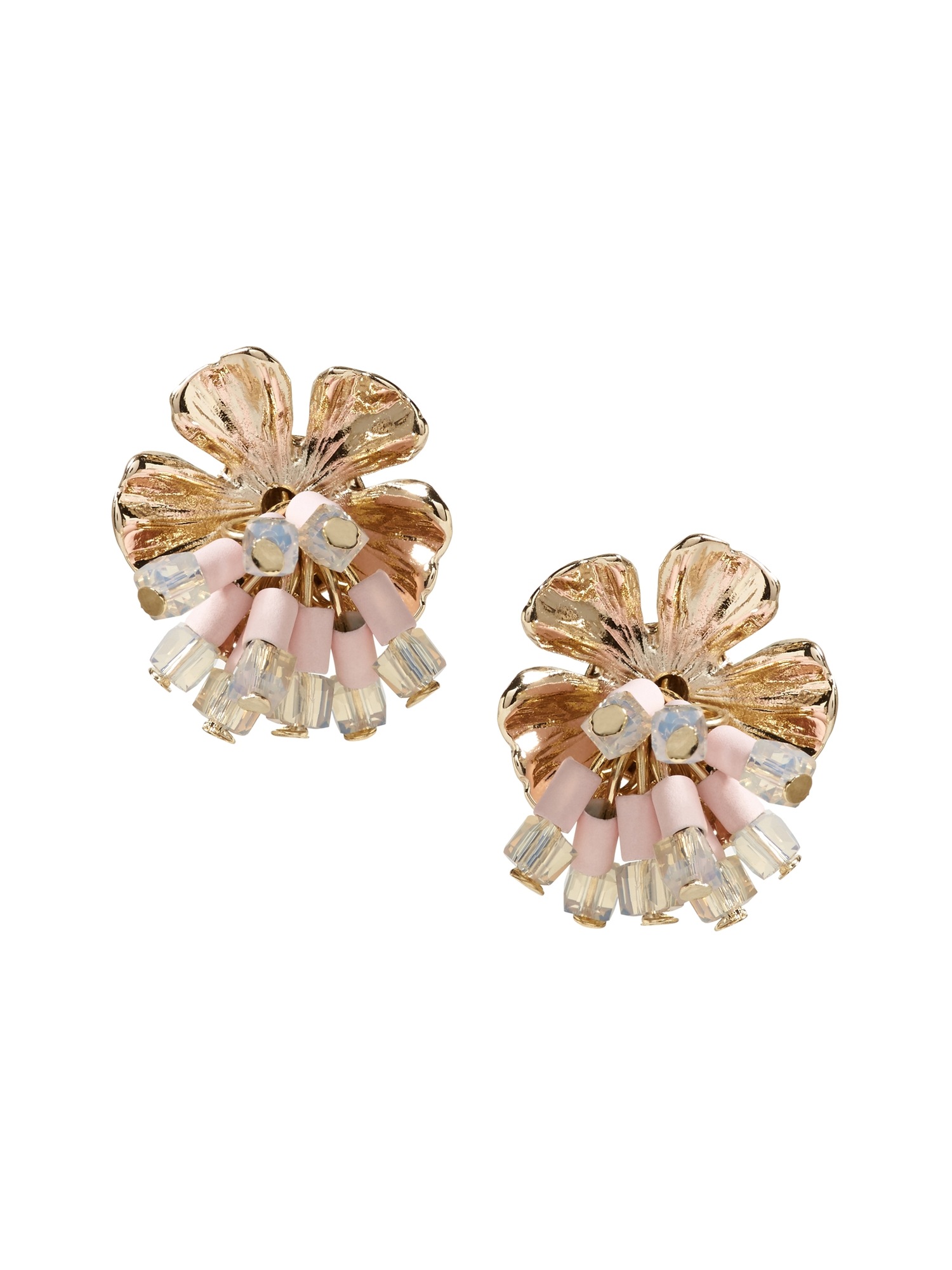 Budding Floral Beaded Stud Earring