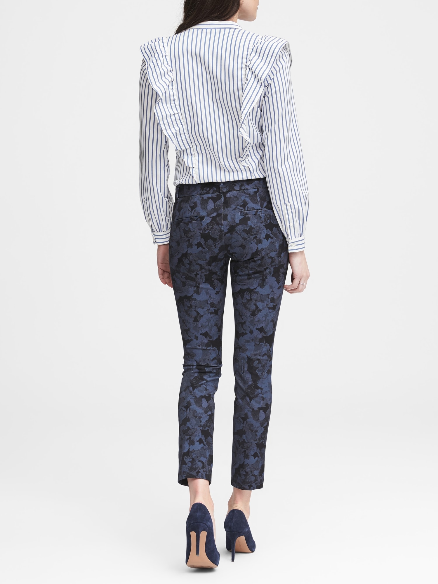 Sloan Skinny-Fit Floral Ankle Pant