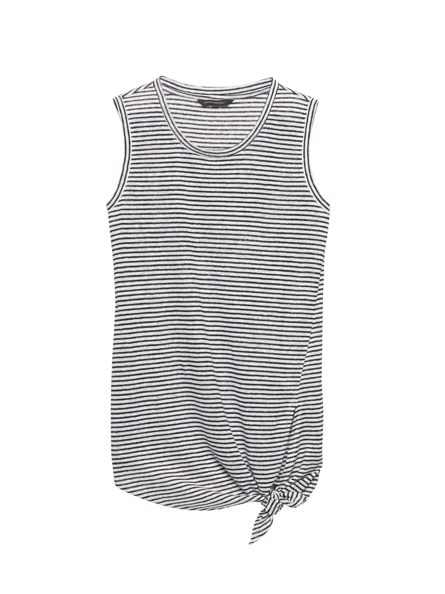 Linen TieFront Tank Banana Republic