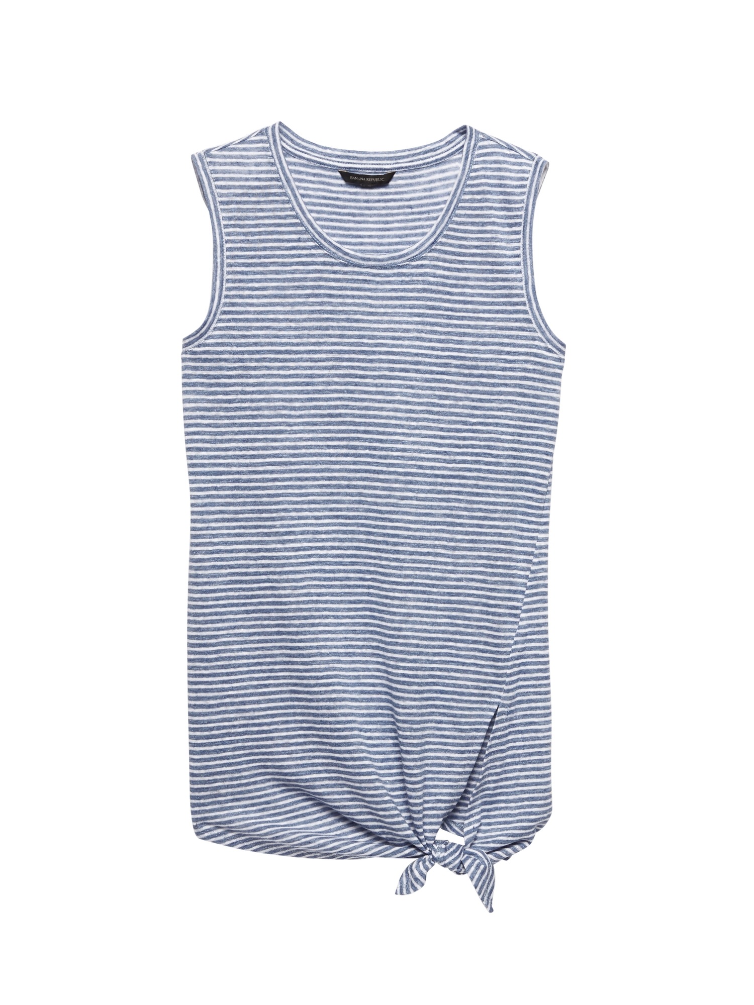 Linen TieFront Tank Banana Republic