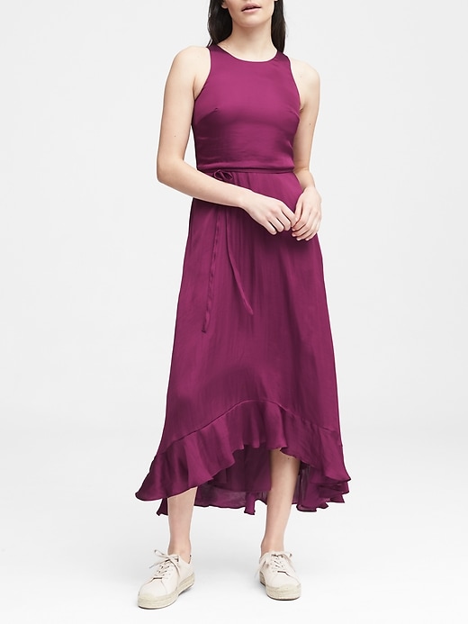 Fit-and-Flare Maxi Dress | Banana Republic