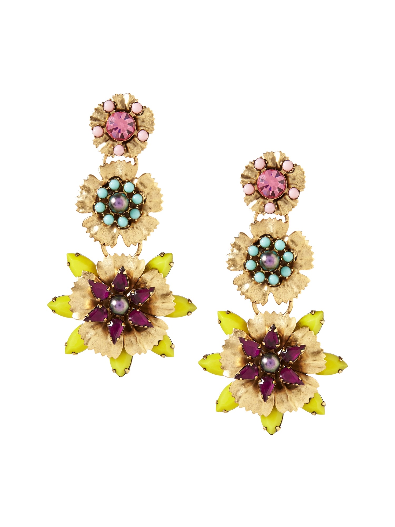 Elizabeth Cole &#124 Tropical Flower Earrings