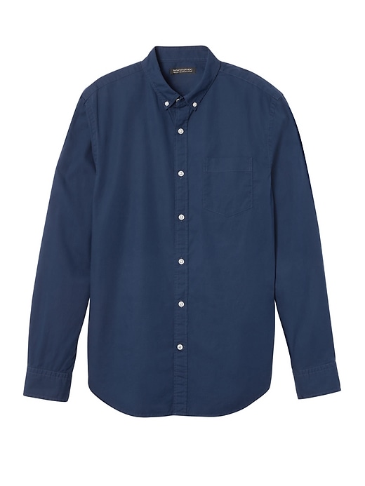 Grant Slim-Fit Cotton-Stretch Pinpoint Oxford Shirt | Banana Republic