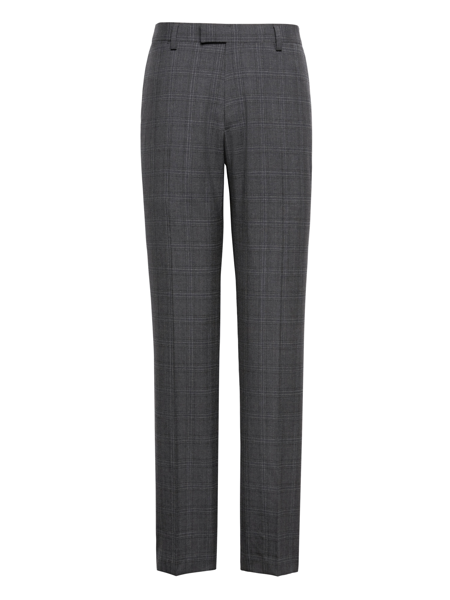 Slim Plaid Smart-Weight Performance Wool Blend Suit Pant