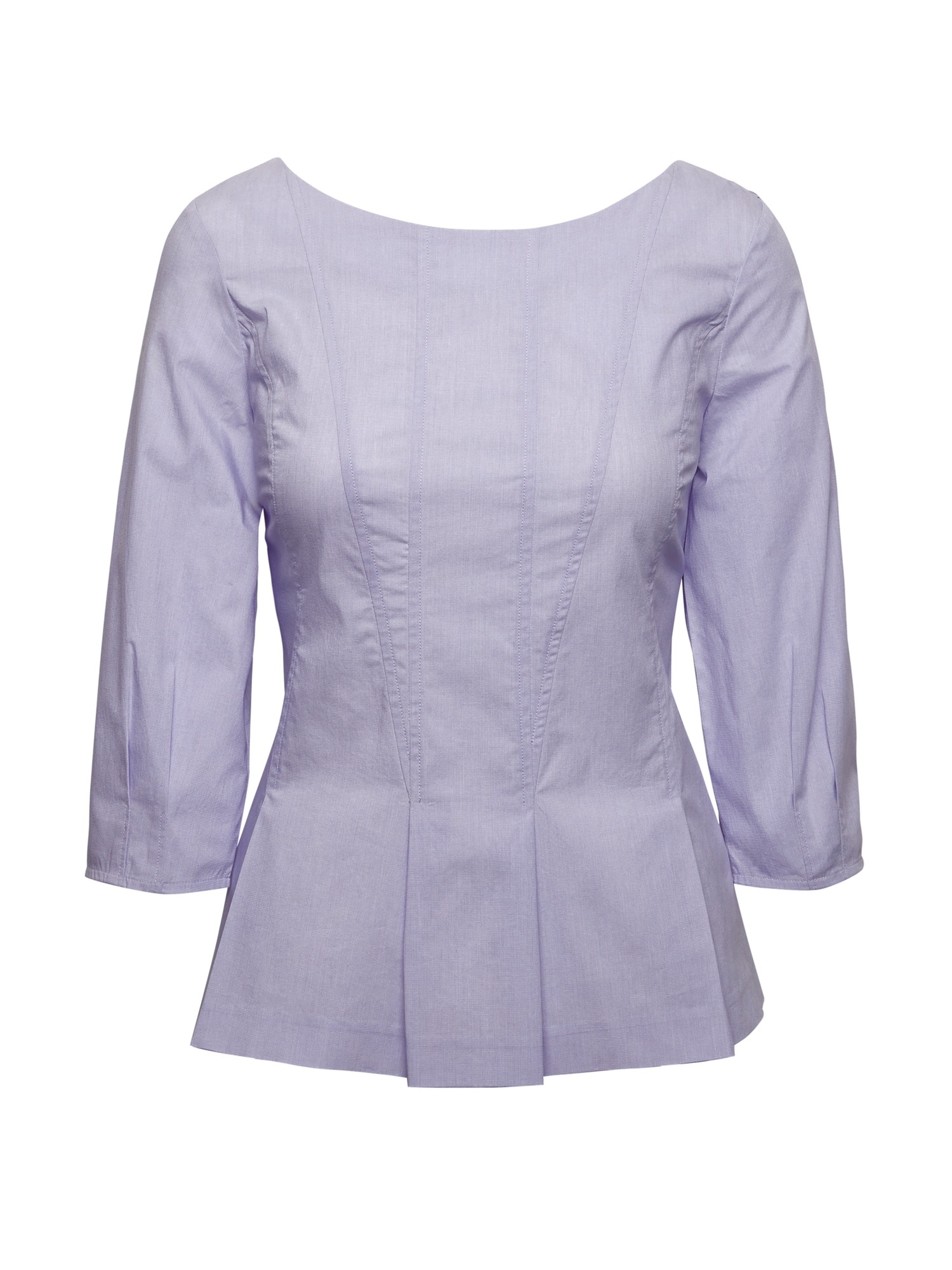 Paneled Bubble-Sleeve Super Stretch Top