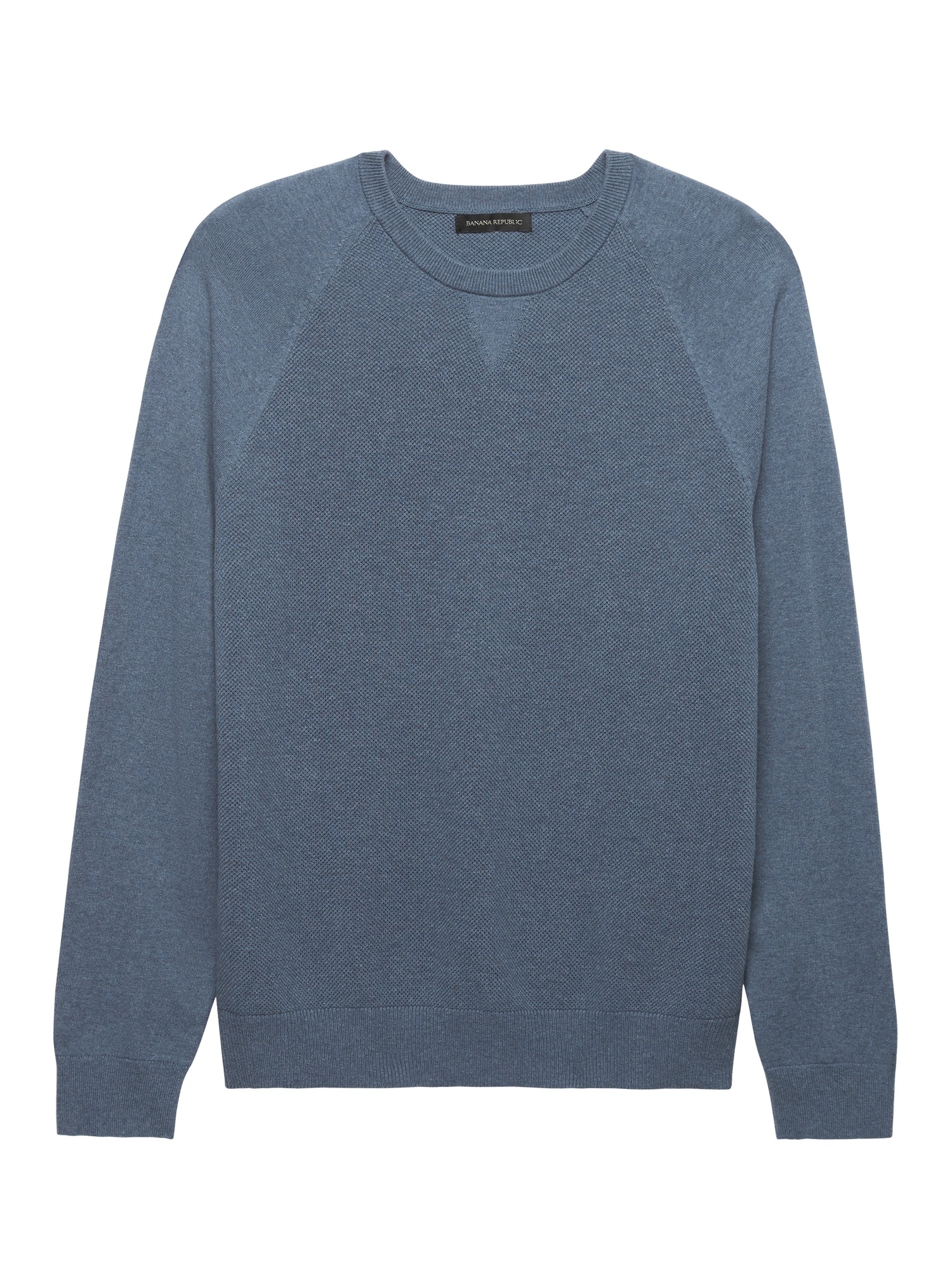 Premium Cotton Cashmere Crew-Neck Raglan Sweater