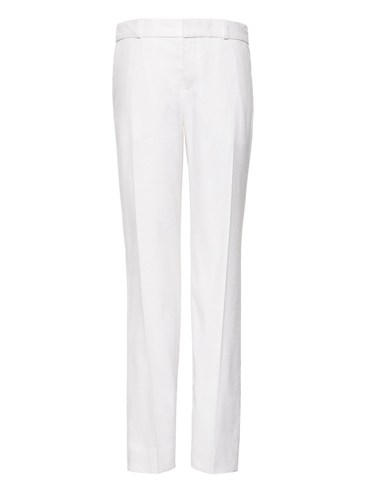 Avery Straight-Fit Stretch Linen-Cotton Ankle Pant