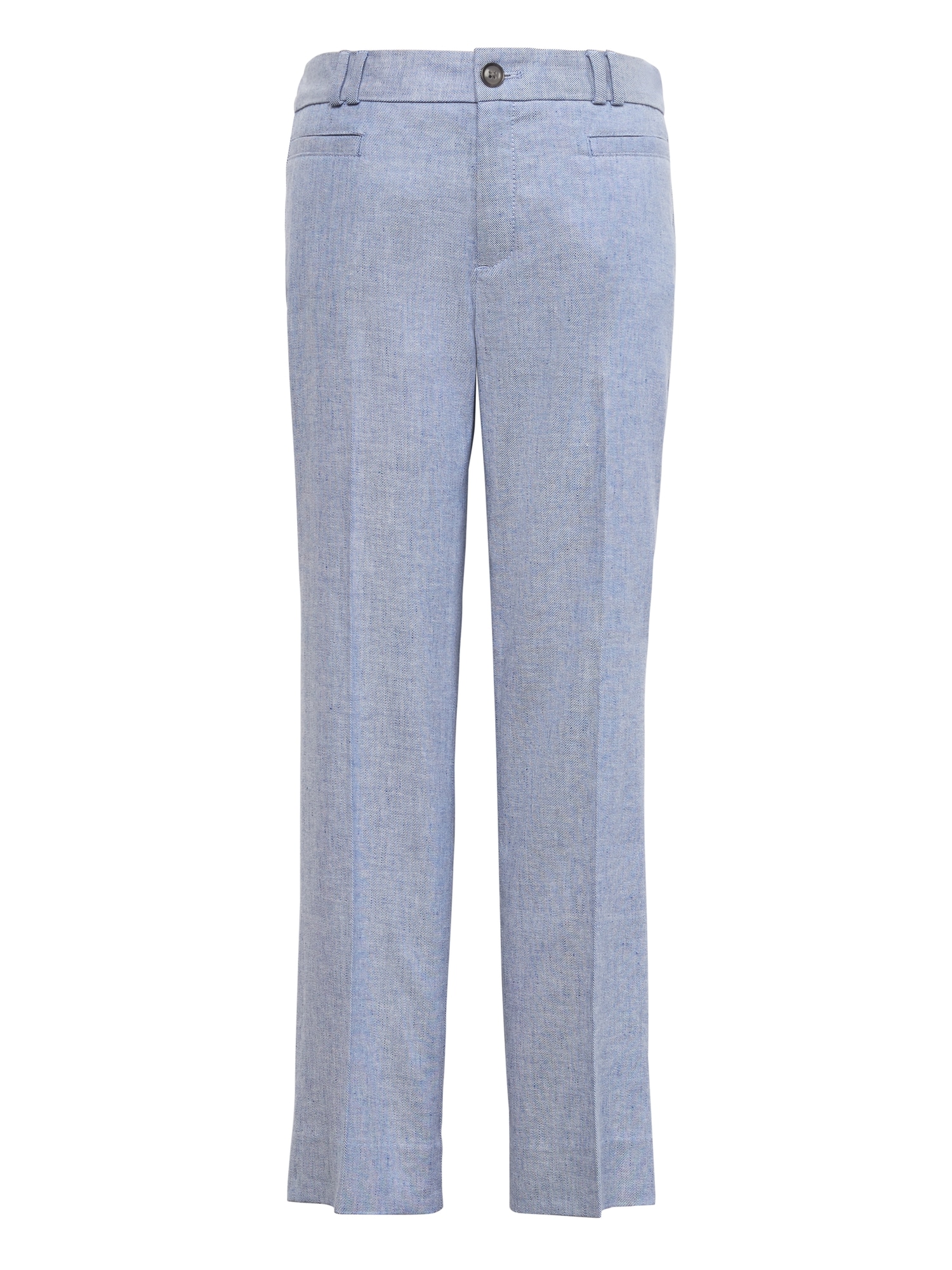 Logan-Fit Cropped Stretch Linen-Cotton Pant