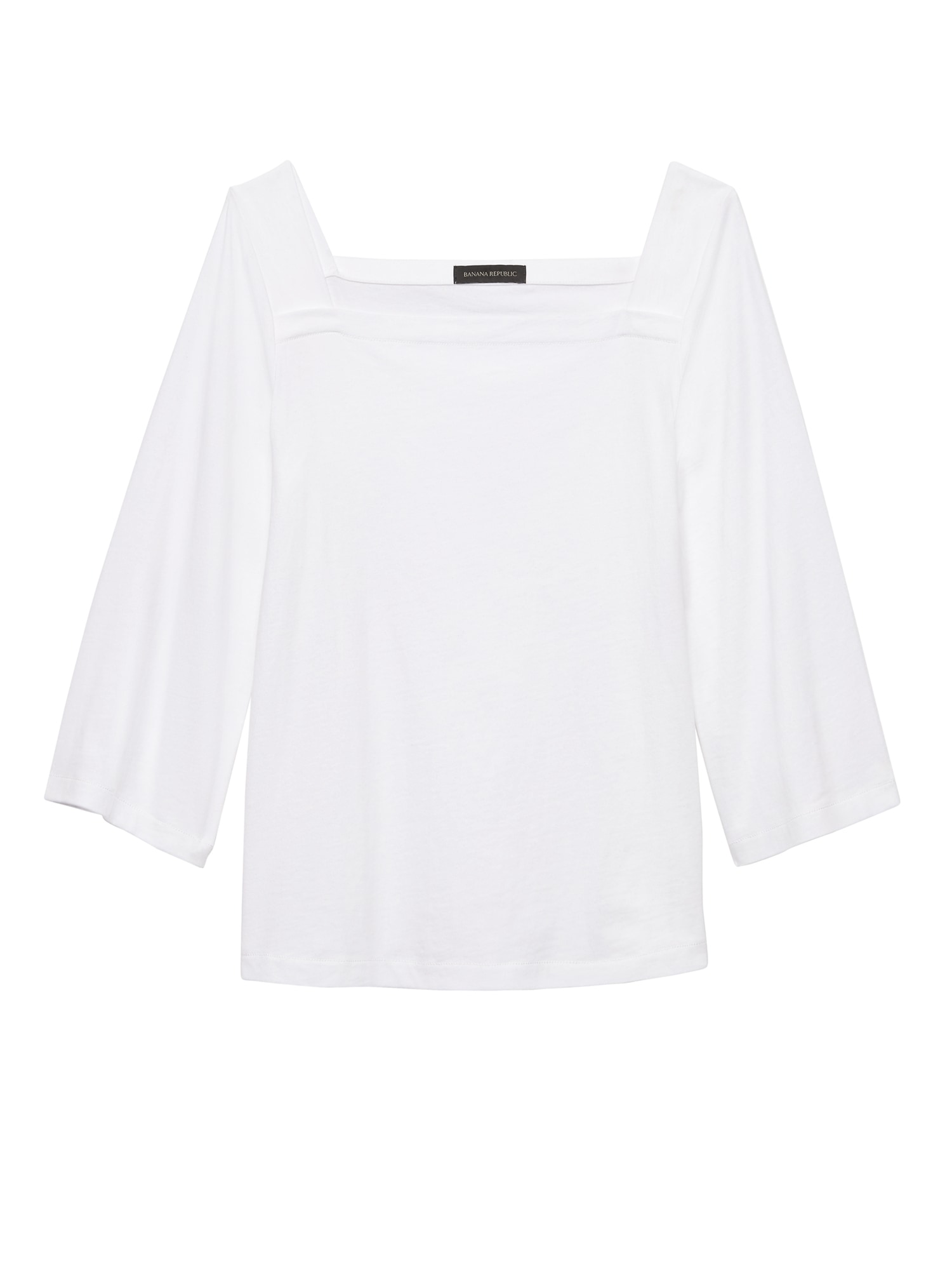 Stripe Wide-Sleeve Square Neck Top | Banana Republic