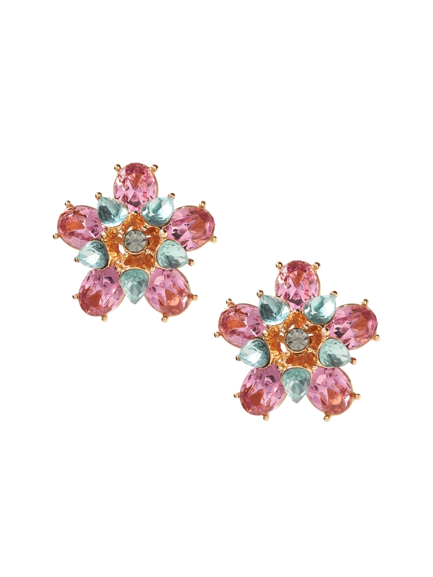 Bright Floral Statement Stud Earring