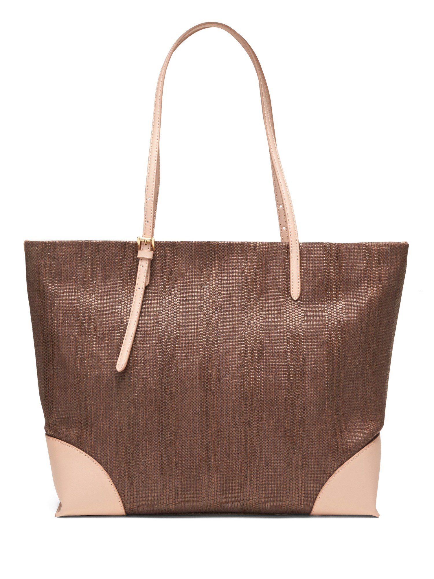 Grasscloth Buckle Tote