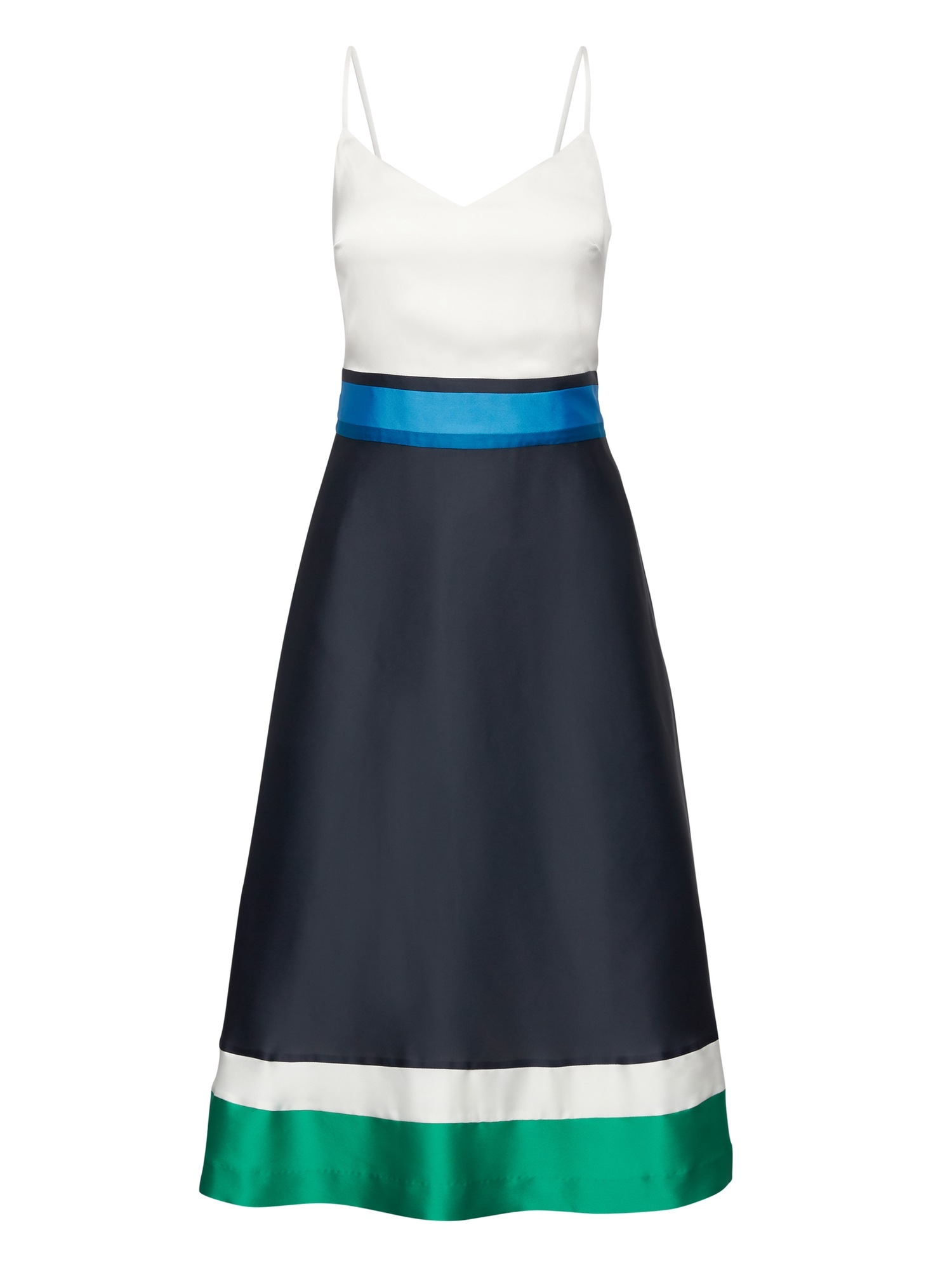 Petite Color Block Midi Dress