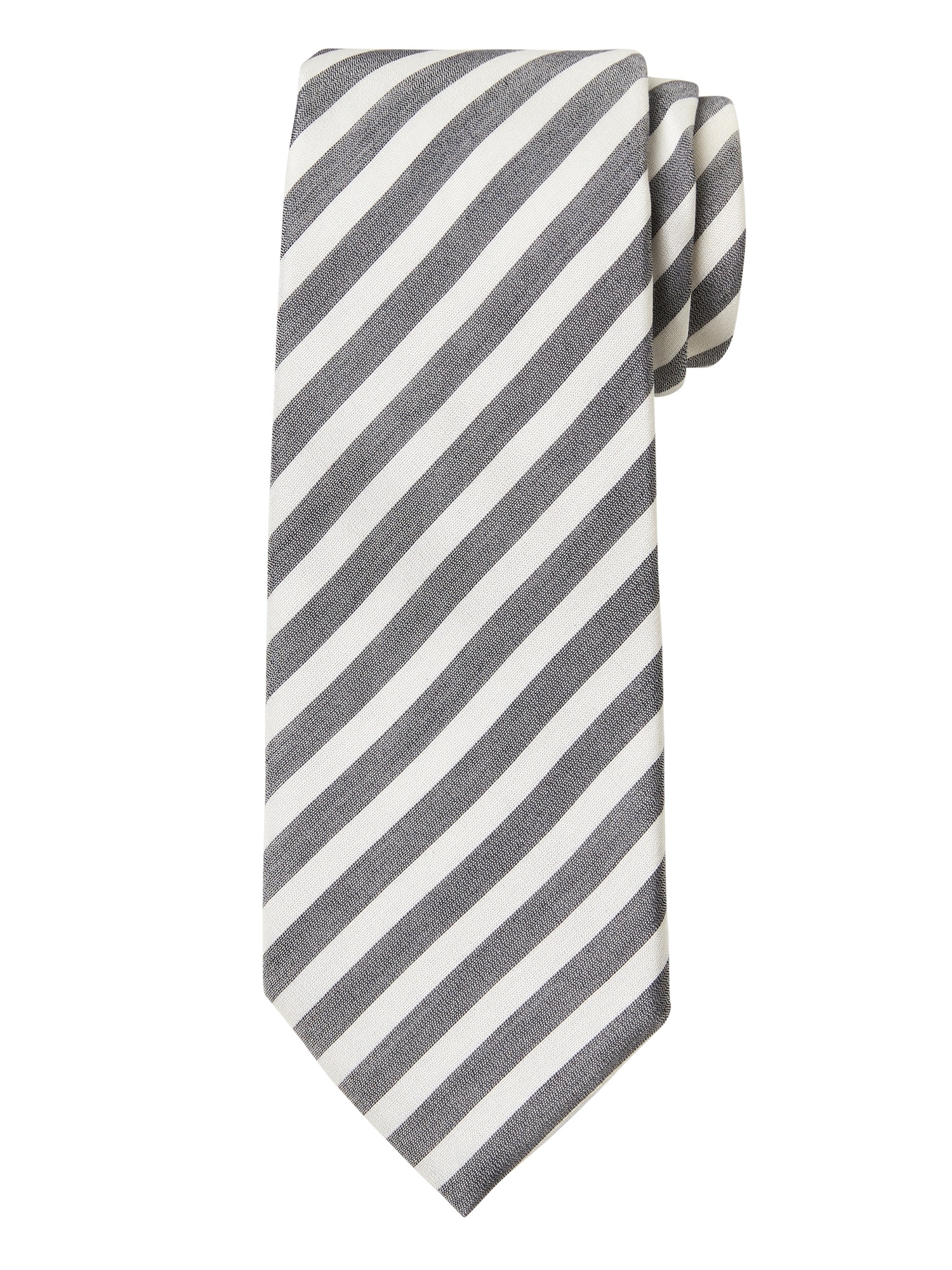 Bar Stripe Cotton-Silk Nanotex® Tie