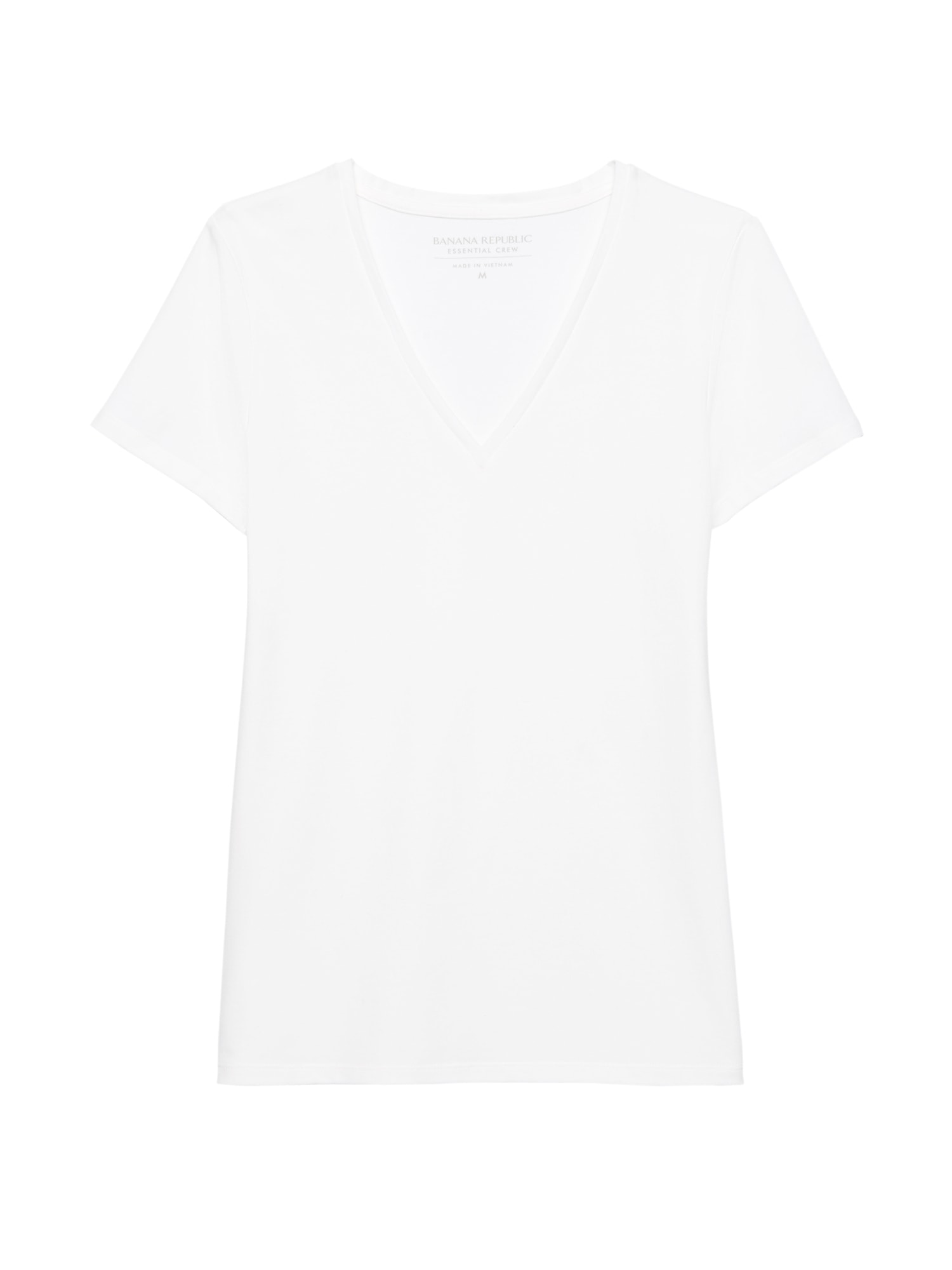 Stretch Cotton-Modal Fitted V-Neck T-Shirt
