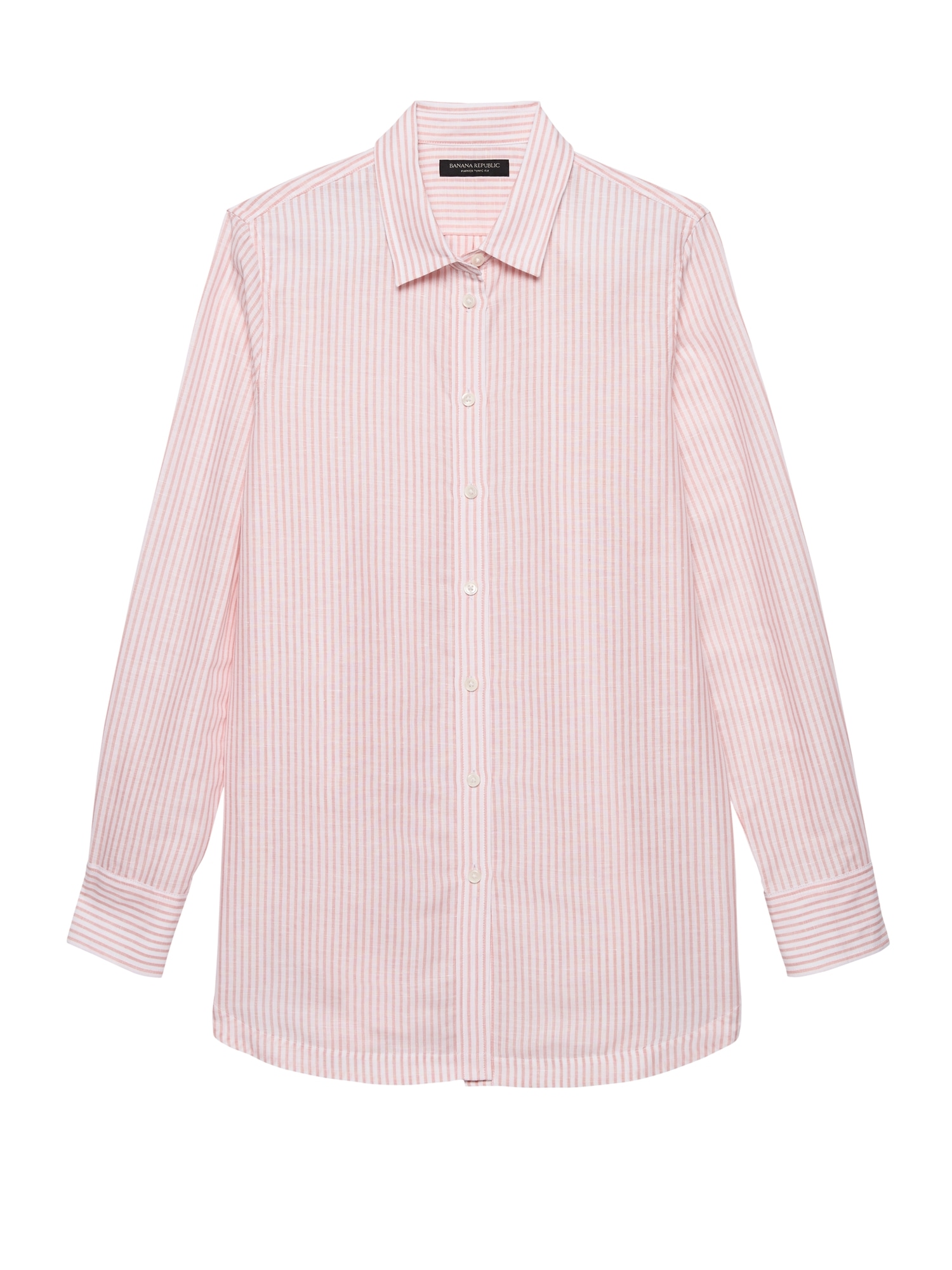 Parker Tunic-Fit Stripe Linen-Cotton Shirt