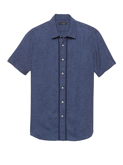 Camden Standard-Fit Stitch Detail Linen Shirt | Banana Republic
