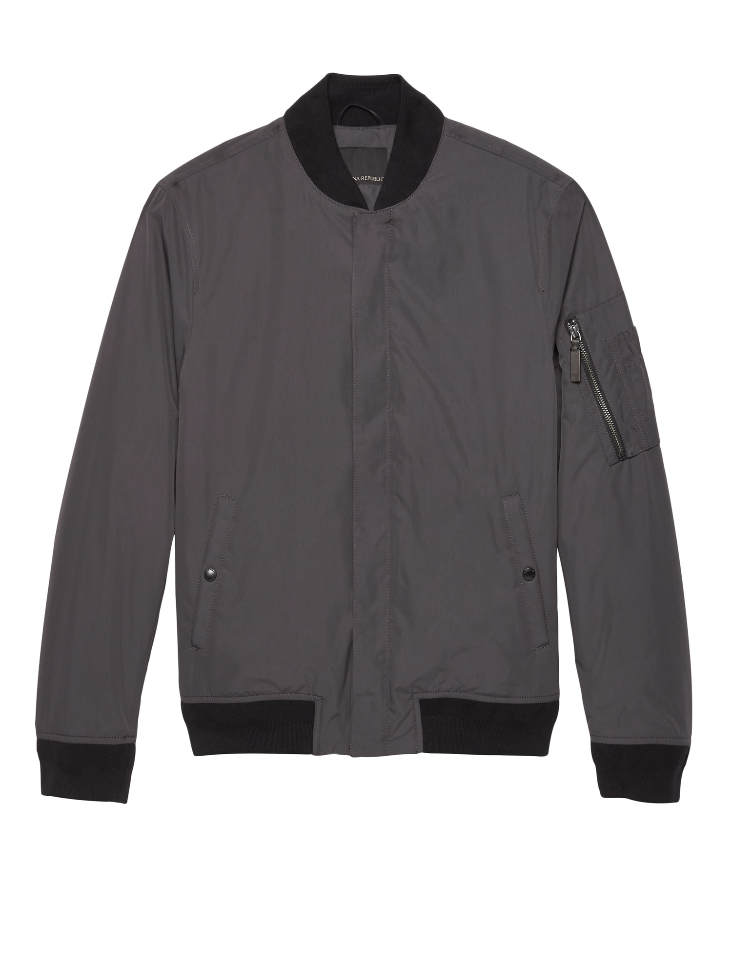 Black Lightweight Bomber Jacket