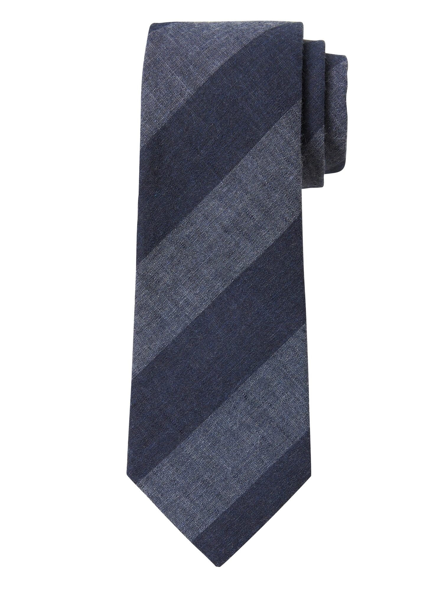 Rugby Stripe Linen-Cotton Nanotex® Tie