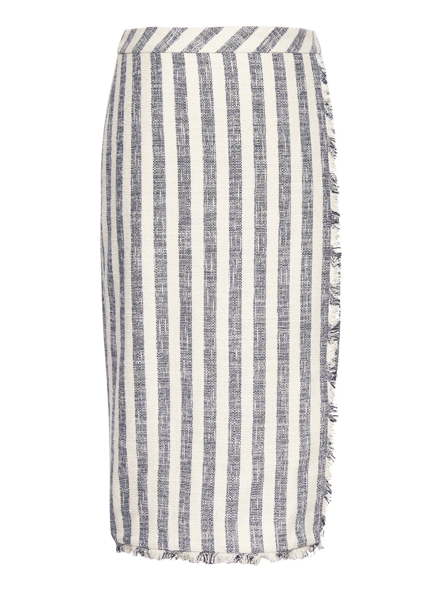 Stripe Tweed Pencil Skirt
