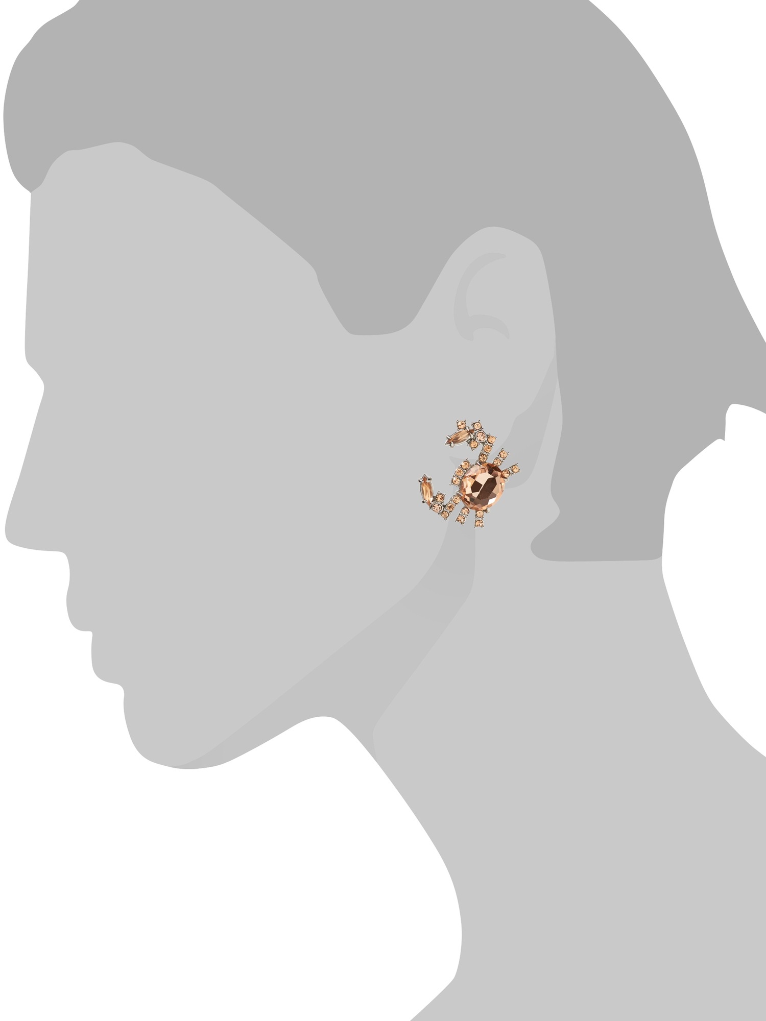 Jeweled Crab Stud Earring