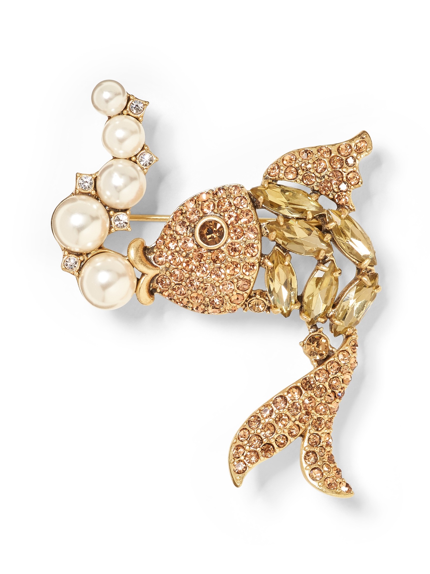 Jeweled Fish Brooch