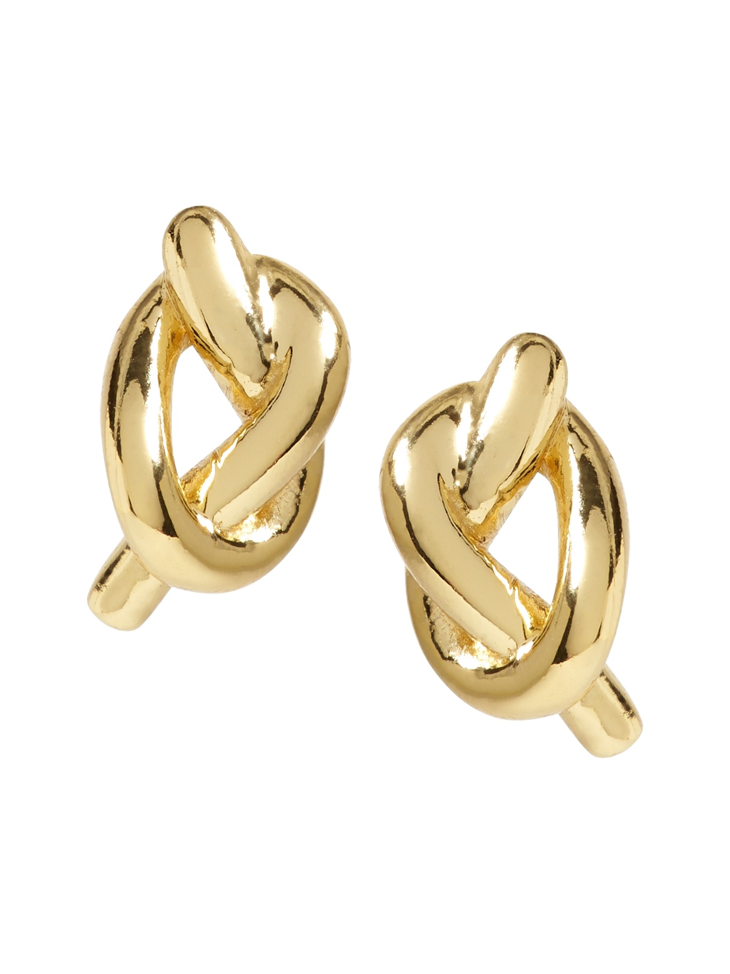 Everyday Luxuries 14k Gold-Plated Knot Stud