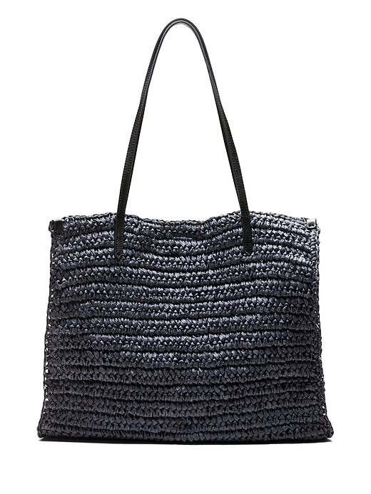 Packable straw tote best sale