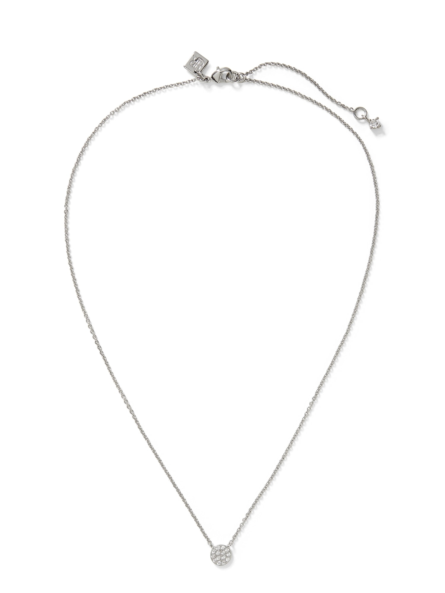 Pave Circle Pendant Necklace