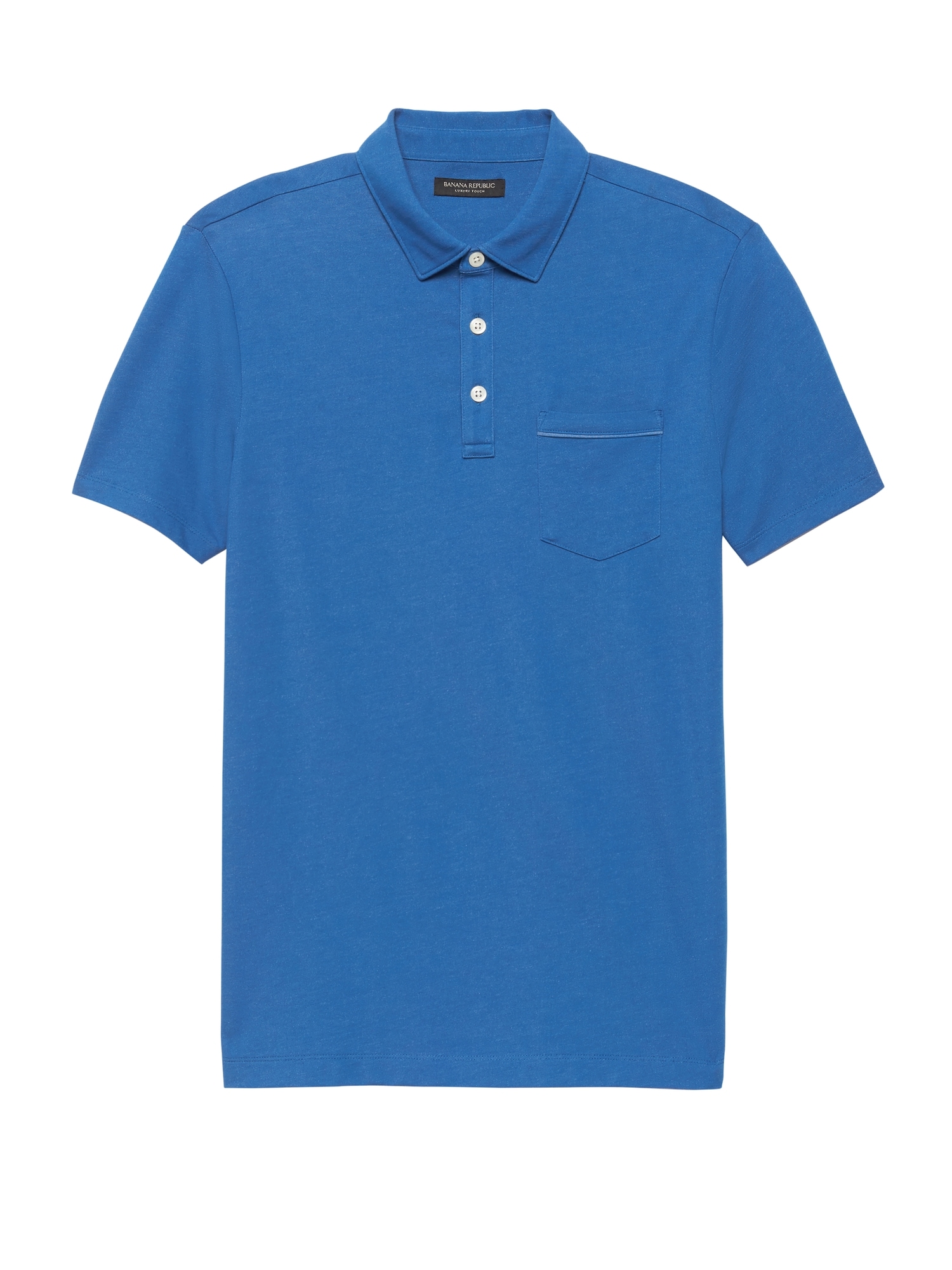 Luxury-Touch Chest Pocket Polo
