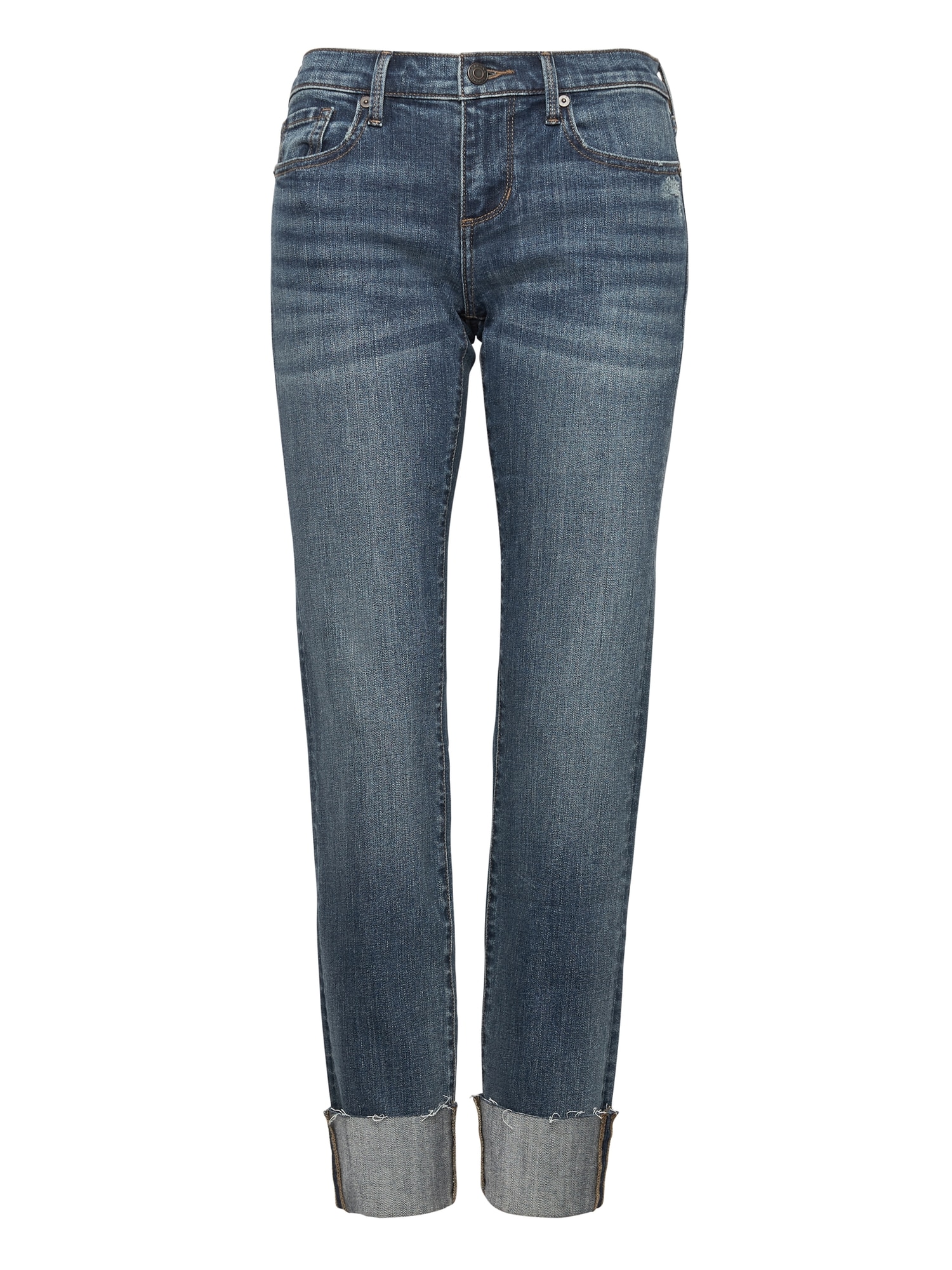 Dark Wash High-Rise Wide-Leg Crop Jean