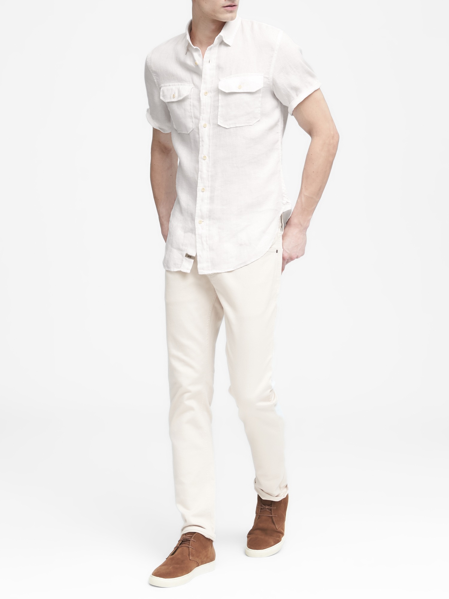 Heritage Grant Slim-Fit Linen Work Shirt