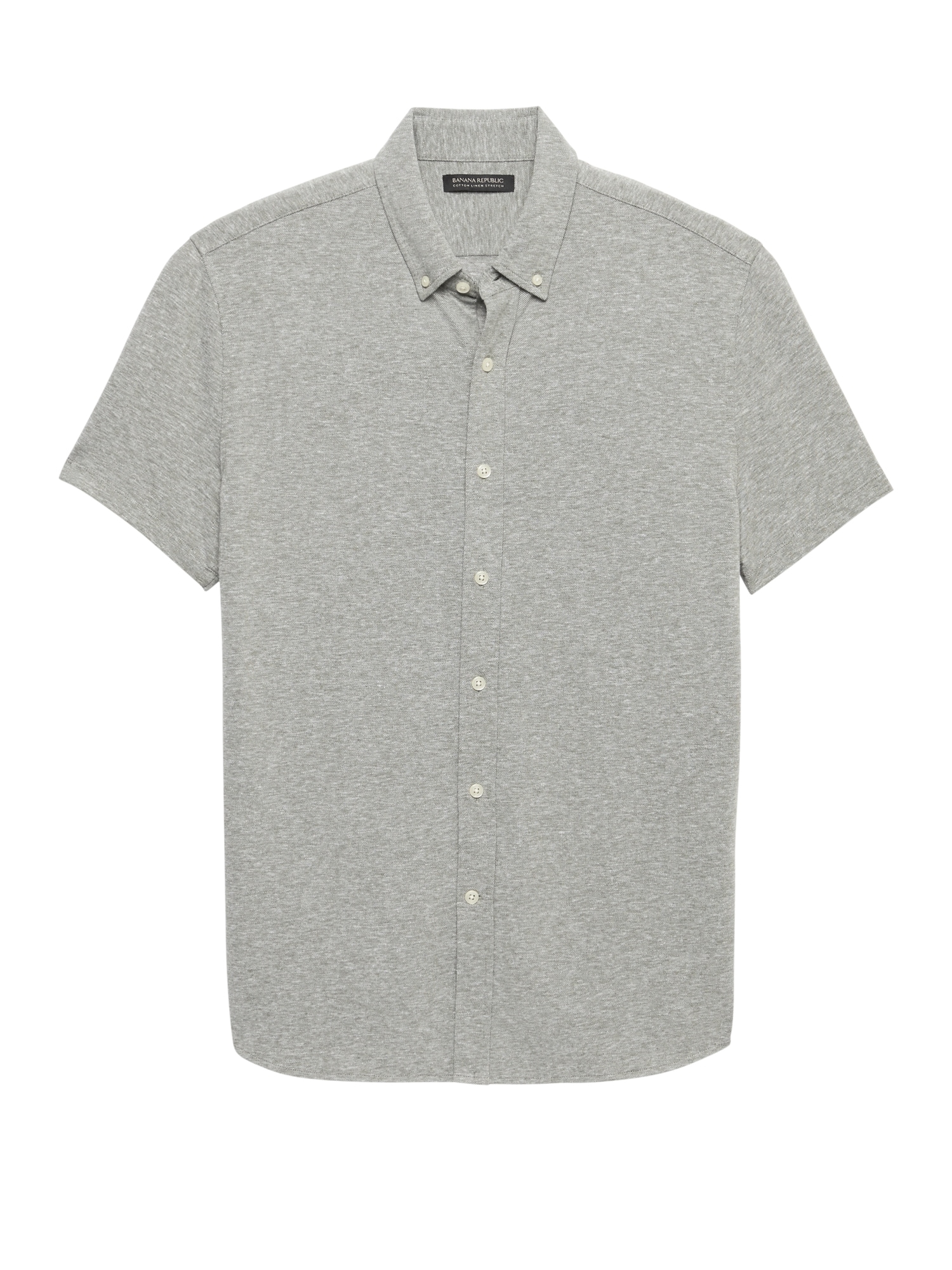 Grant Slim-Fit Stretch Cotton-Linen Knit Shirt