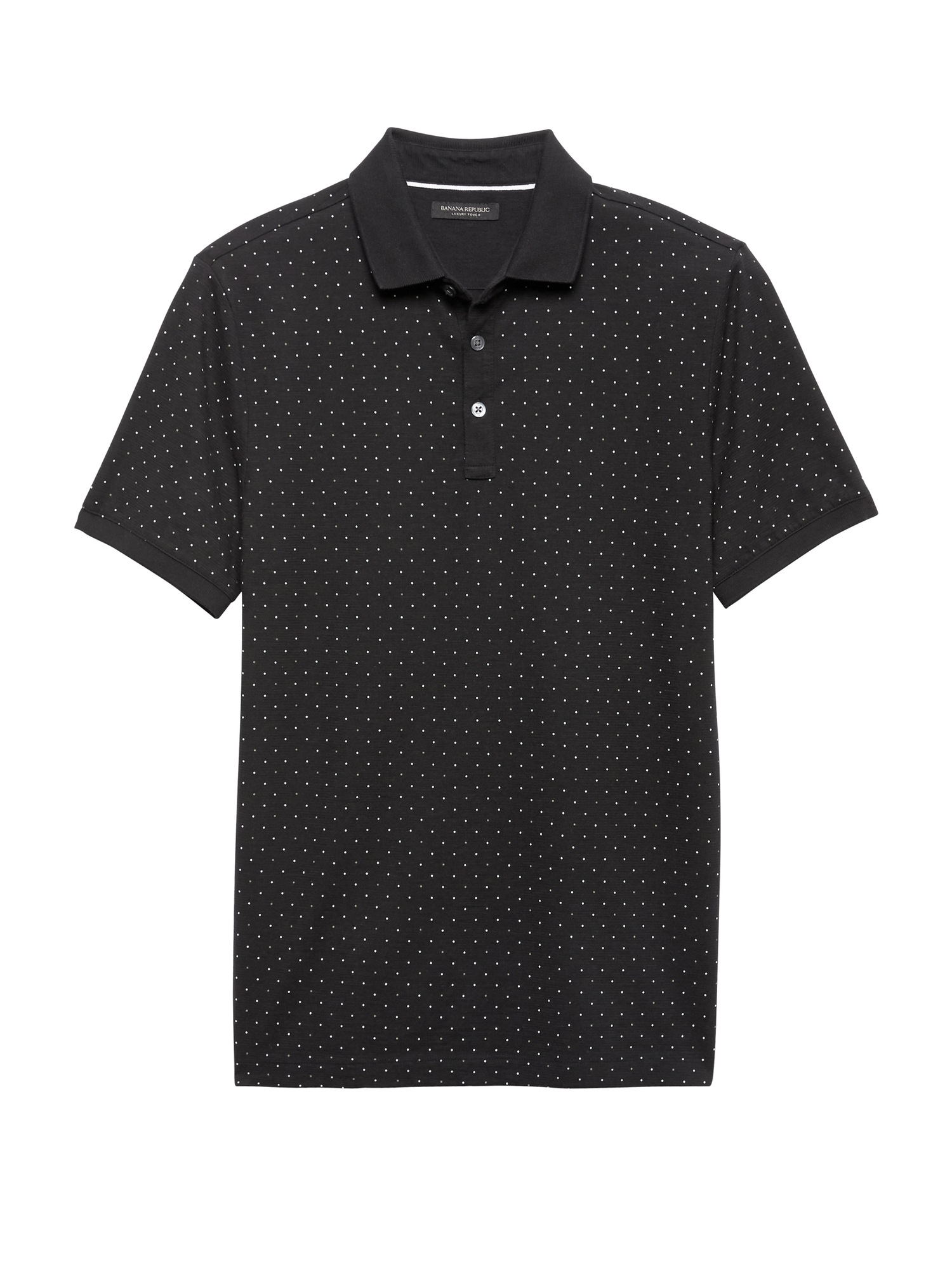 Slim Luxury-Touch Dot Polo