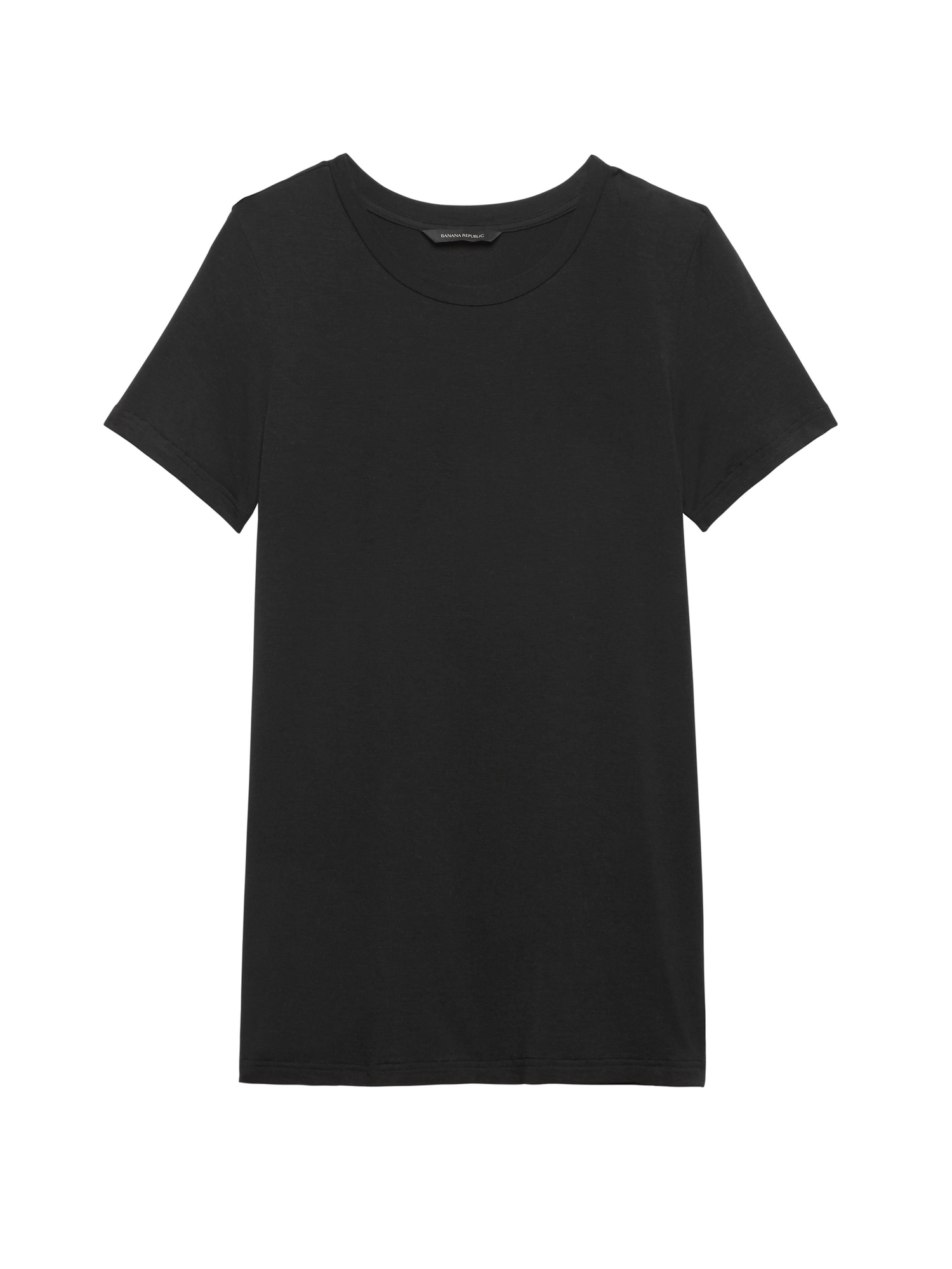 Soft Stretch Side-Slit Tunic T-Shirt